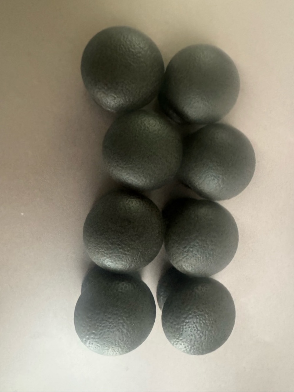 Set of Eight Black Cast Iron Knobs